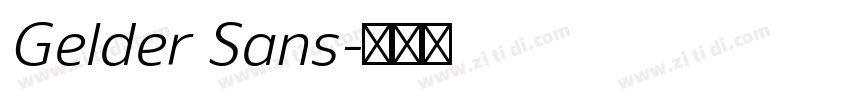 Gelder Sans字体转换